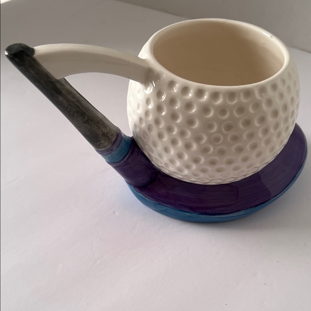 Golf Ball Shaped Mug with Golf Club Handle‎ Carnation Nestle - Picture 7 of 7